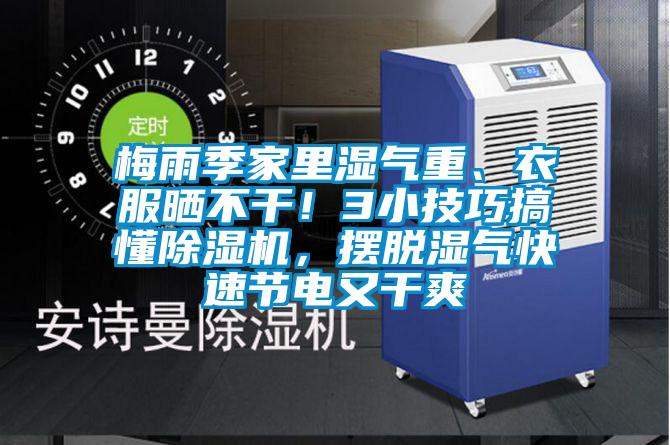 梅雨季家里濕氣重、衣服曬不干！3小技巧搞懂除濕機(jī)，擺脫濕氣快速節(jié)電又干爽