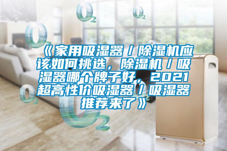 《家用吸濕器／除濕機應該如何挑選，除濕機／吸濕器哪個牌子好，2021超高性價吸濕器／吸濕器推薦來了》