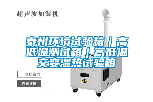 泰州環(huán)境試驗(yàn)箱｜高低溫測試箱｜高低溫交變濕熱試驗(yàn)箱